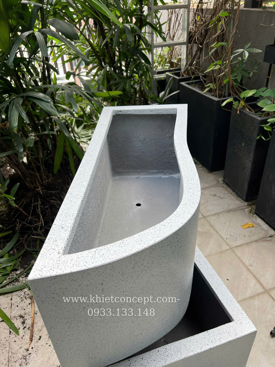 chậu composite nhận đặt theo kích thước bản vẽ