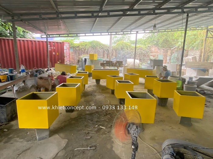 Xưởng sản xuất chậu composite nhận đặt theo kích thước