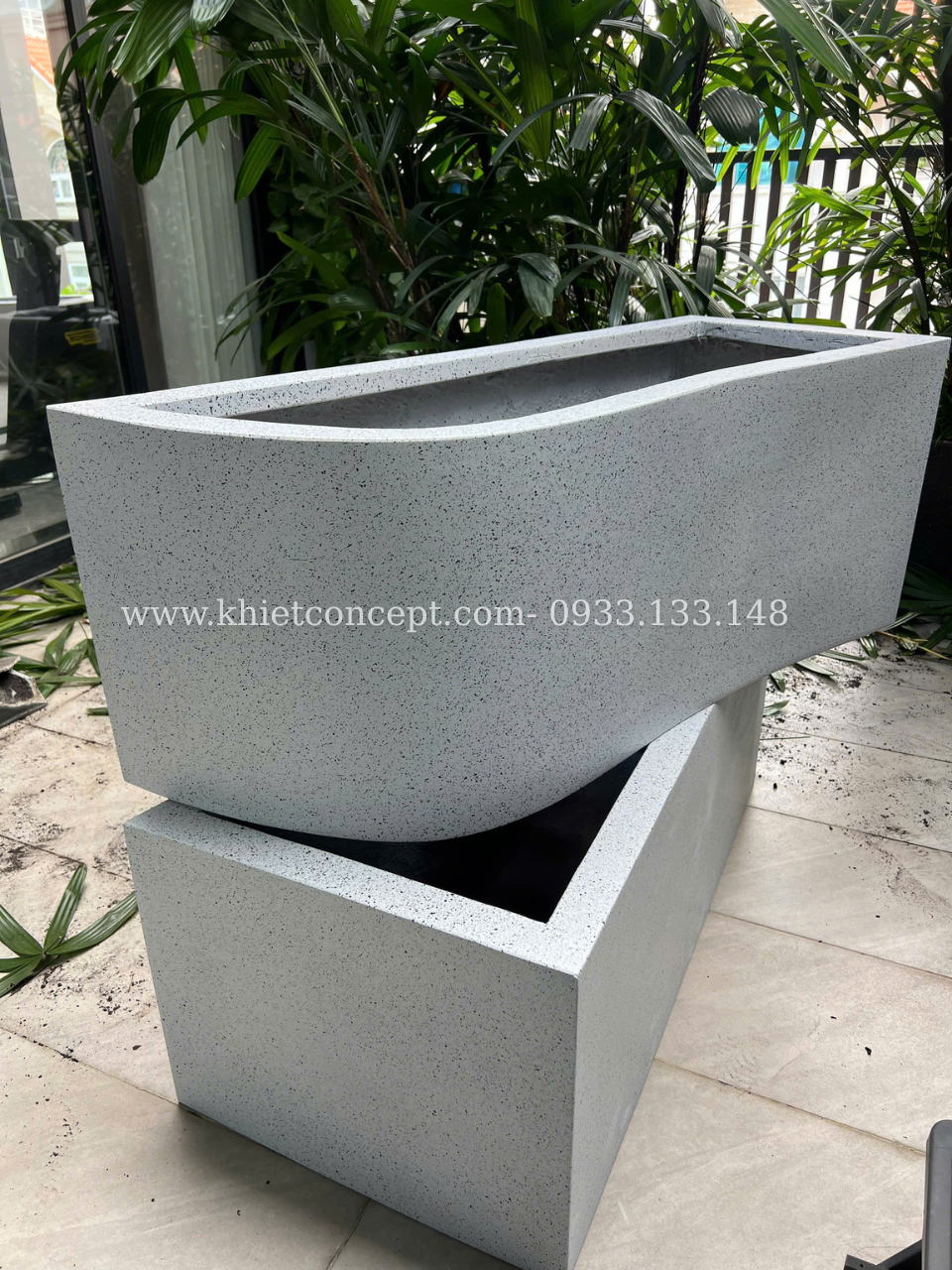 chậu composite nhận đặt theo kích thước mô tả