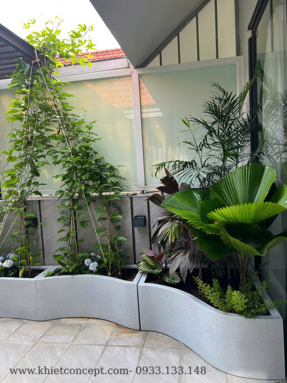 chậu composite nhận đặt theo kích thước uốn cong chậu composite nhận đặt theo kích thước tại HCM